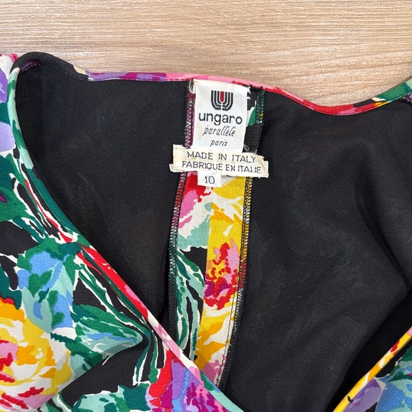 Vintage Emanuel Ungaro Floral Wrap Dress - Picture 2 of 8